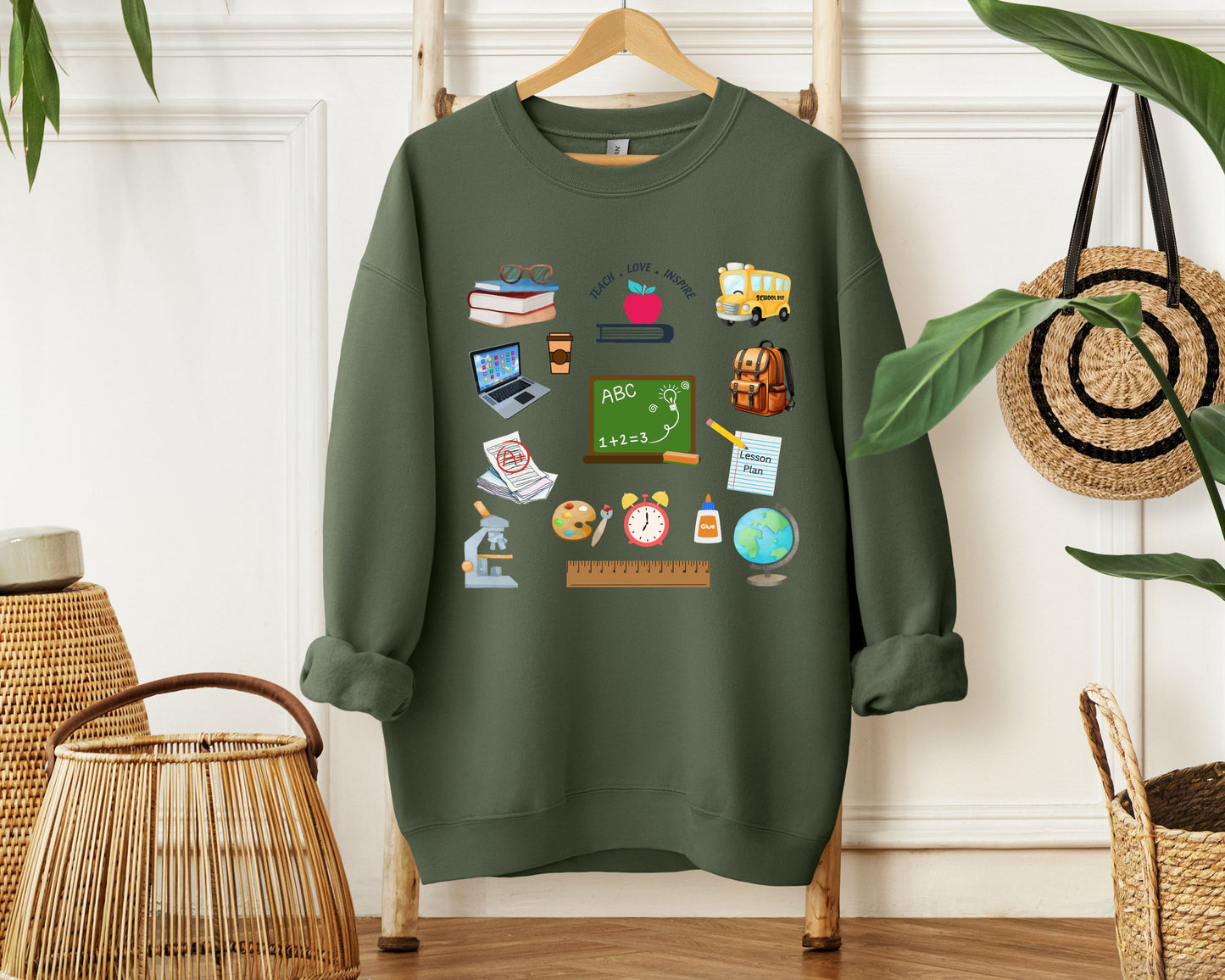 Teacher Doodle Essential Crewneck (Color Edition)
