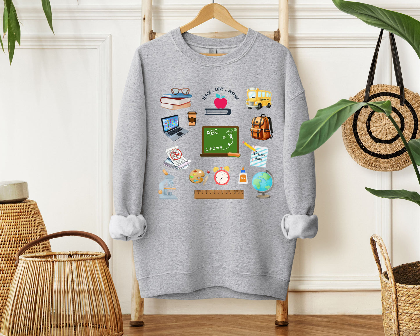 Teacher Doodle Essential Crewneck (Color Edition)