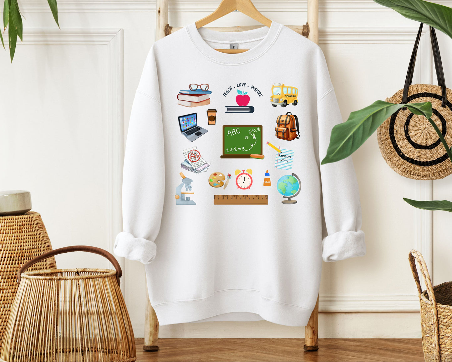 Teacher Doodle Essential Crewneck (Color Edition)